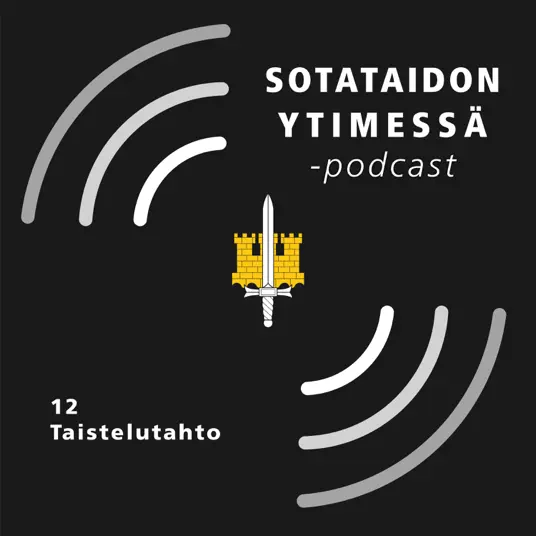 Jakson kansikuva koostuu podcastin logosta ja jakson numerosta ja nimestä, joka on kirjattu alle.