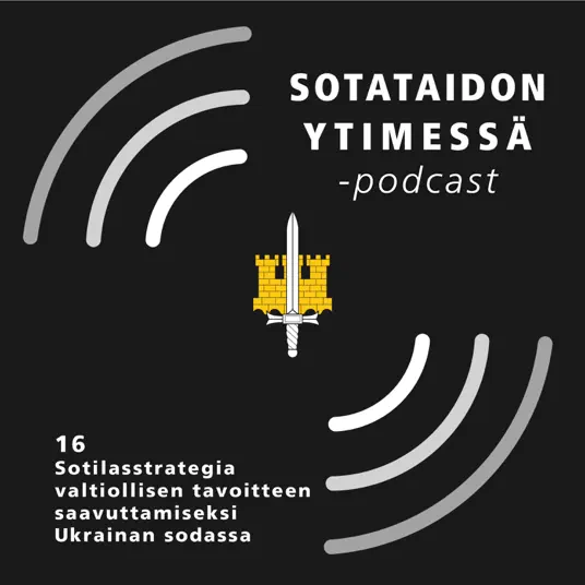 Jakson kansikuva koostuu podcastin logosta ja jakson numerosta ja nimestä, joka on kirjattu alle.