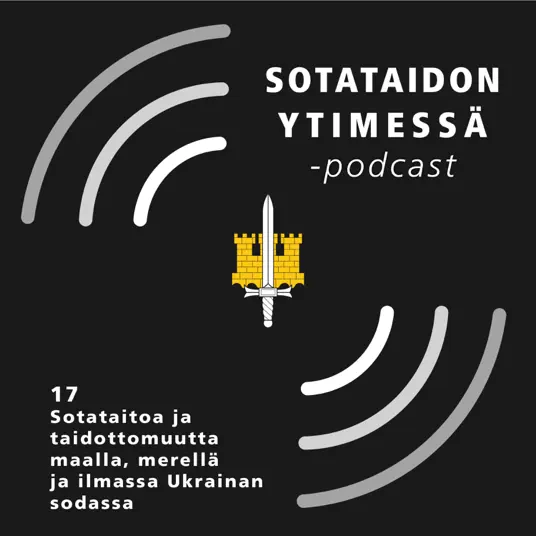 Jakson kansikuva koostuu podcastin logosta ja jakson numerosta ja nimestä, joka on kirjattu alle.