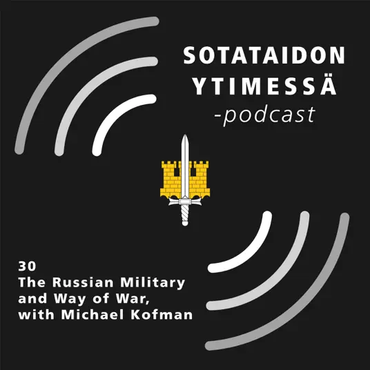 Jakson kansikuva koostuu podcastin logosta ja jakson numerosta ja nimestä, joka on kirjattu alle.