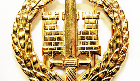 Golden badge of the National Defense University